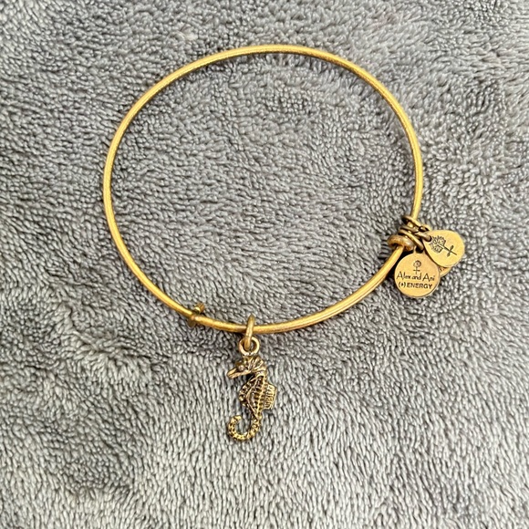 ALEX AND ANI Seahorse Charm Bangle Bracelet - Picture 2 of 3